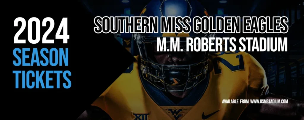 Southern Miss Golden Eagles Football 2024 Season Tickets at M. M. Roberts Stadium